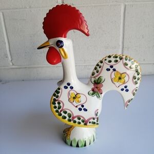 VTG Hand-Painted Rooster Figurine - Portuguese good luck "Galo de Barcelos"
